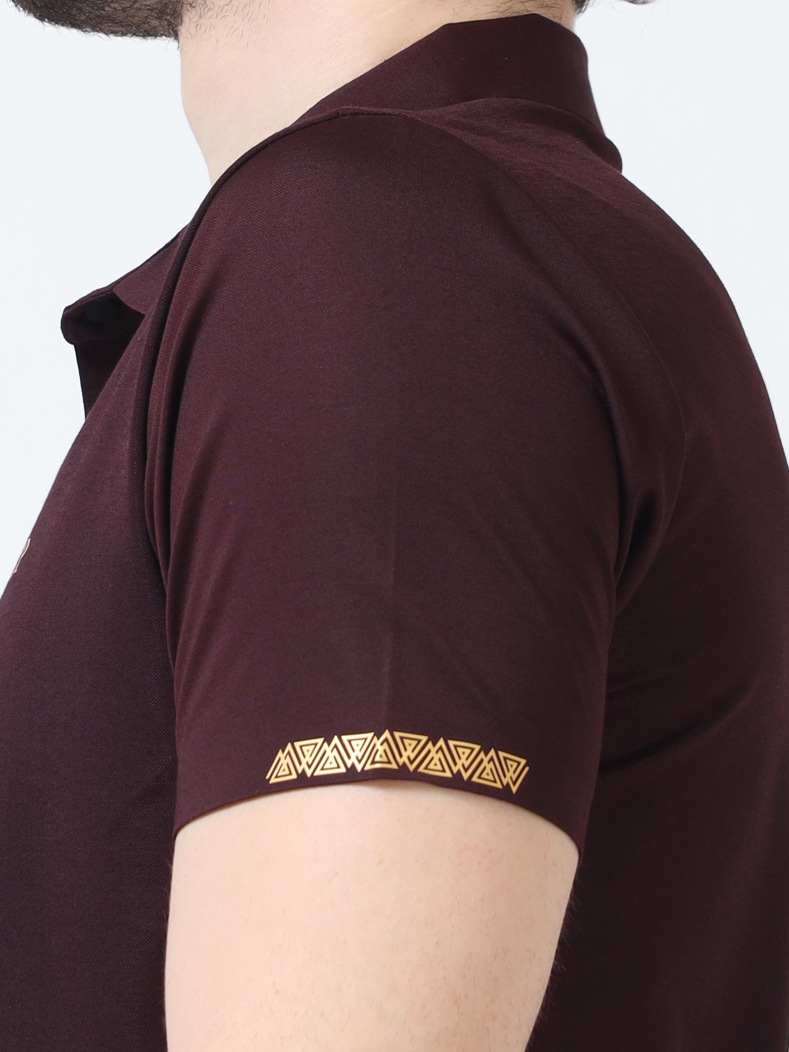 Classic Polo Men's Cotton Half Sleeve Solid Slim Fit Polo Neck Burgundy Color T-Shirt | Unico - 92 A