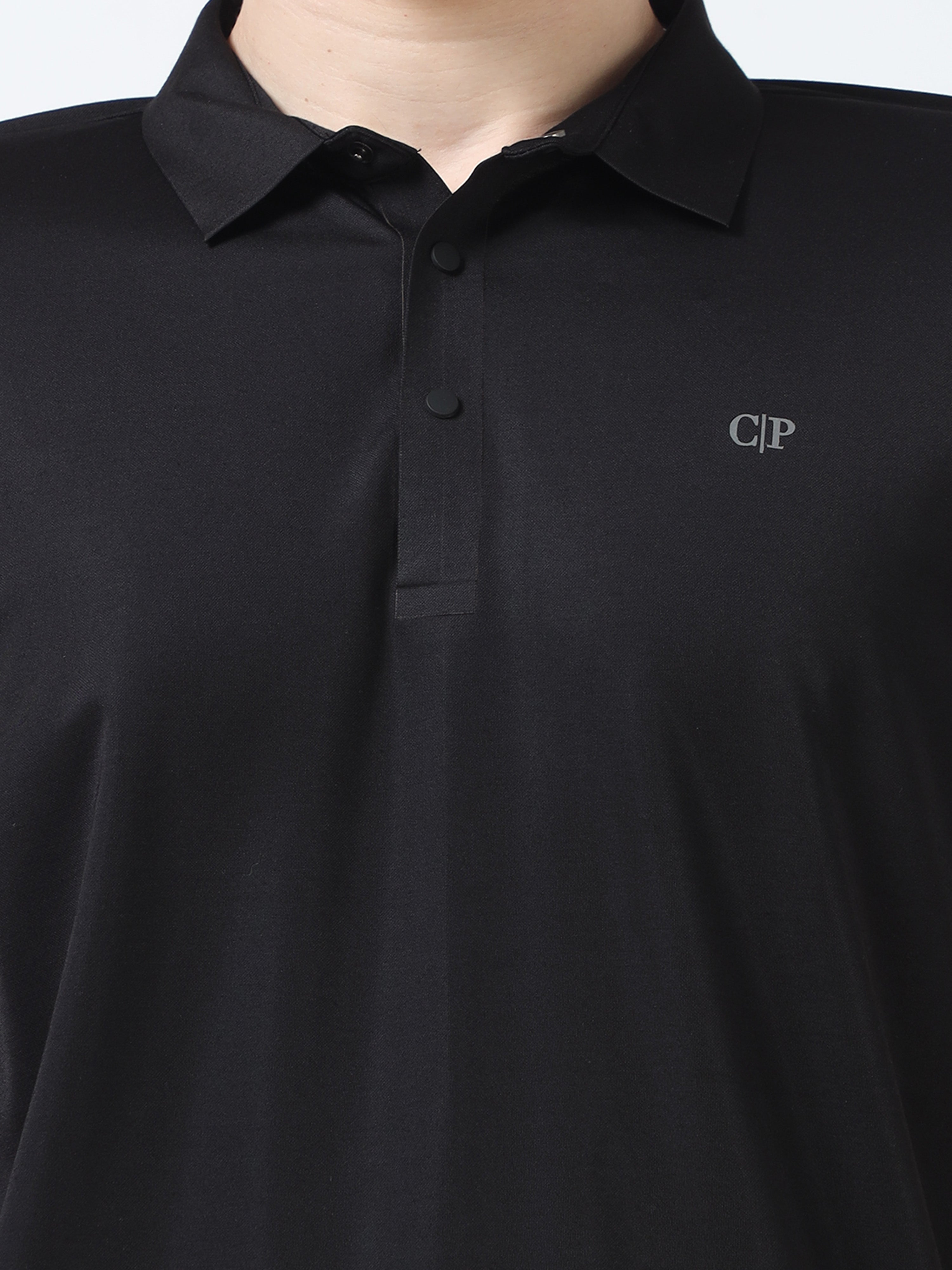 Classic Polo Men's Cotton Half Sleeve Solid Slim Fit Polo Neck Black Color T-Shirt | Unico - 90 B