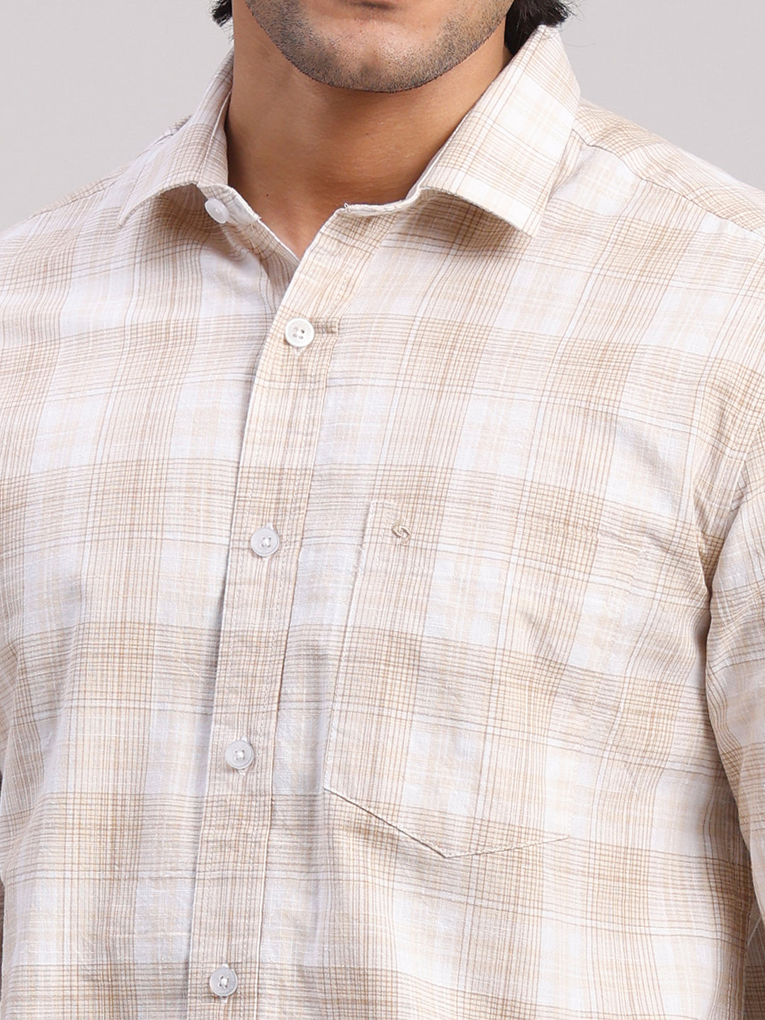 Classic Polo Men's Full Sleeve Multicolor Polo Neck Slim Fit Checked Cotton Casual Shirt | LSHR1-CL-06 A-FS-CHK-SF