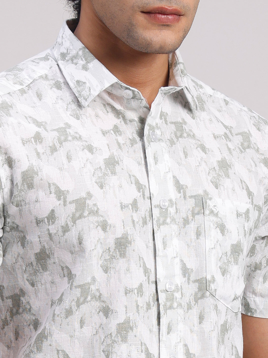 Classic Polo Men's Half Sleeve Multicolor Polo Neck Slim Fit All-Over Print Cotton Casual Shirt | LSHR1-CL-17 A-HS-PRT-SF