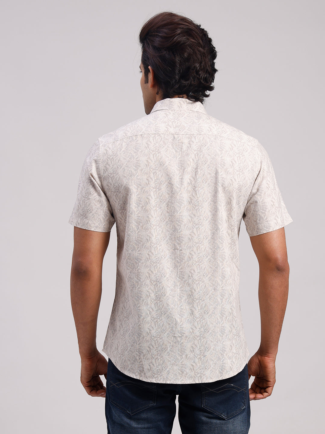 Classic Polo Men's Half Sleeve Multicolor Polo Neck Slim Fit All-Over Print Cotton Casual Shirt | SR1-EL-07 A-HS-PRT-SF