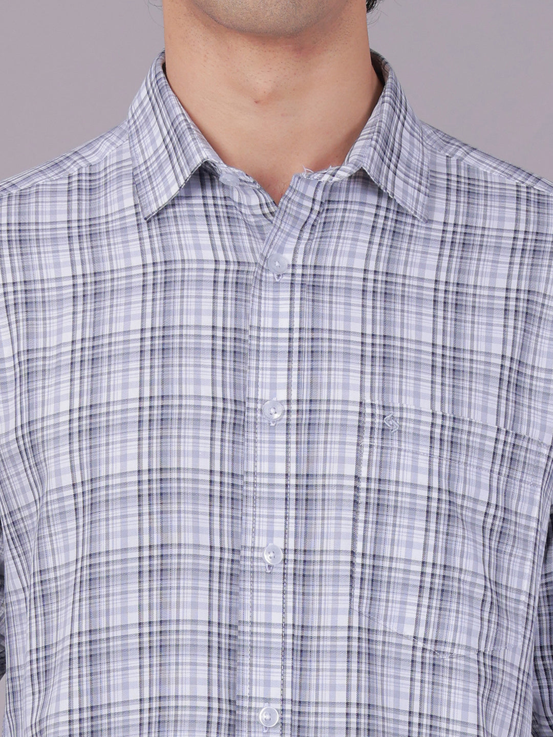 Classic Polo Men's Full Sleeve Multicolor Polo Neck Slim Fit Checked Cotton Casual Shirt | LSHR1-EL-01 A-FS-CHK-SF