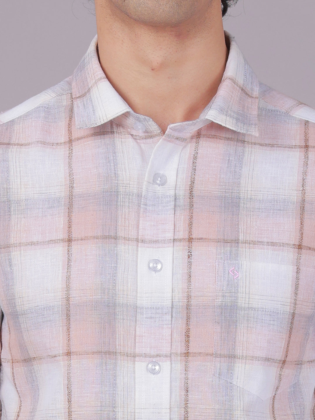 Classic Polo Men's Full Sleeve Multicolor Polo Neck Slim Fit Checked Cotton Casual Shirt | LSHR1-GN-01 A-FS-CHK-SF