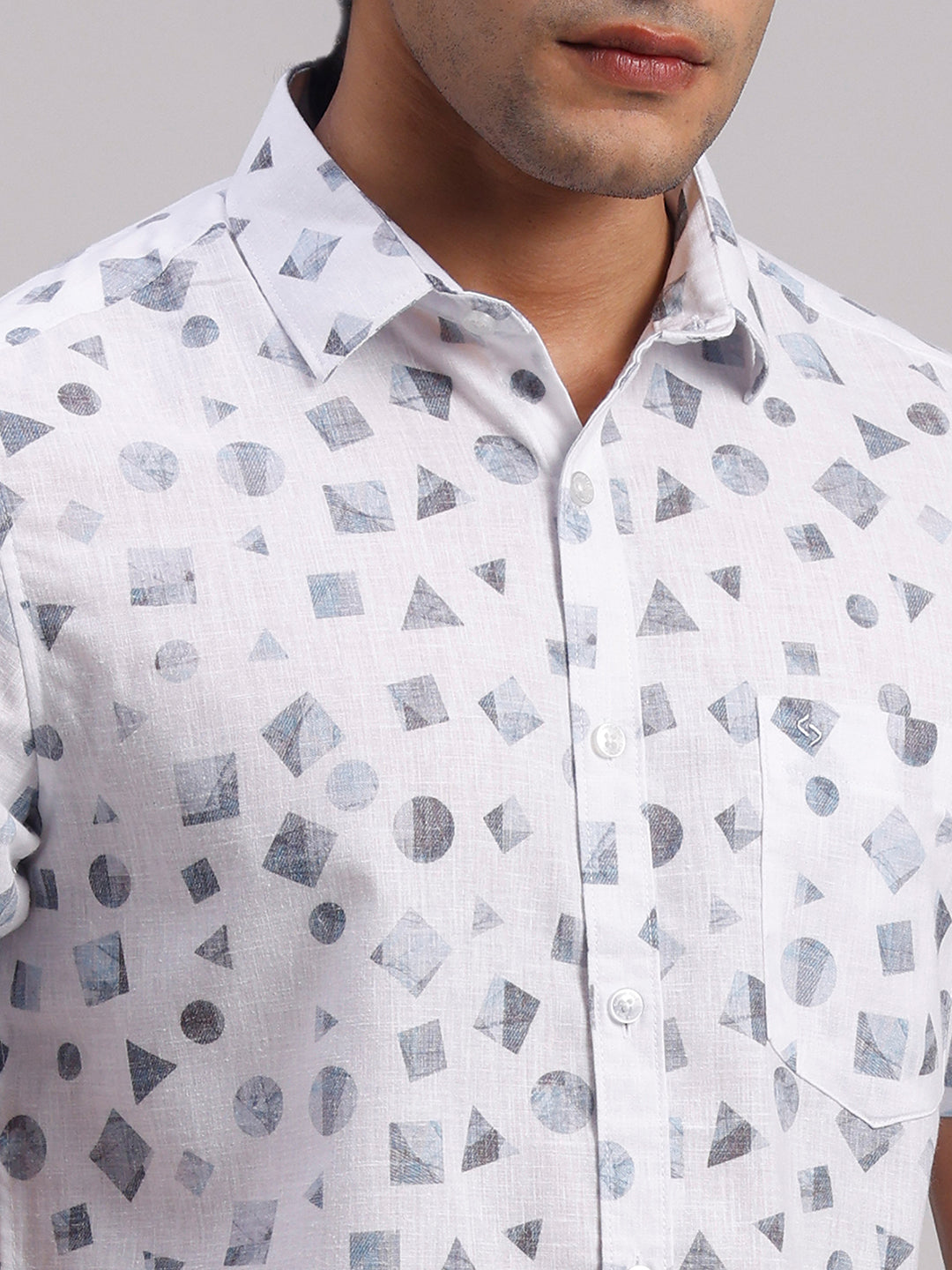Classic Polo Men's Half Sleeve Multicolor Polo Neck Slim Fit All-Over Print Cotton Casual Shirt | SR1-CL-22 B-HS-PRT-SF