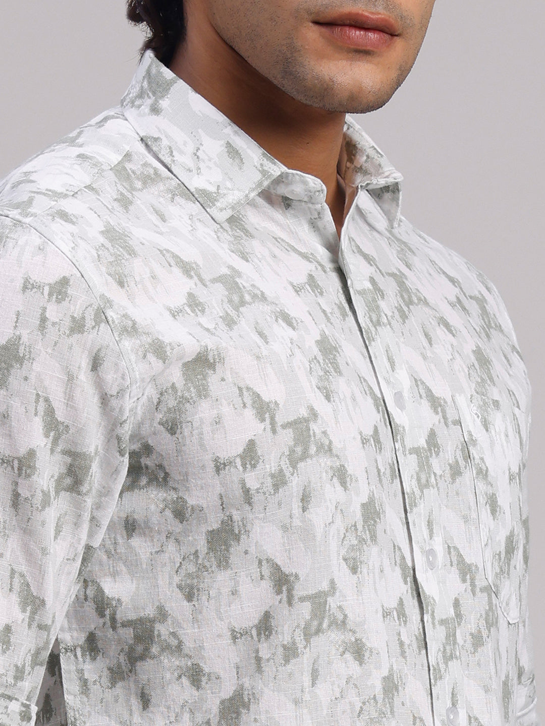 Classic Polo Men's Full Sleeve Multicolor Polo Neck Slim Fit All-Over Print Cotton Casual Shirt | LSHR1-CL-17 A-FS-PRT-SF