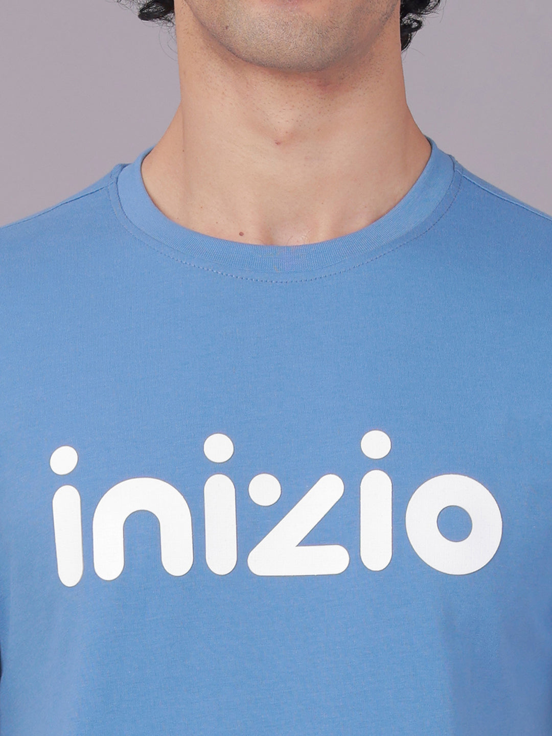 Classic Polo Men's Half Sleeve Blue Crew Neck Slim Fit Printed Cotton T-Shirt | BALENO - 638 A SF C