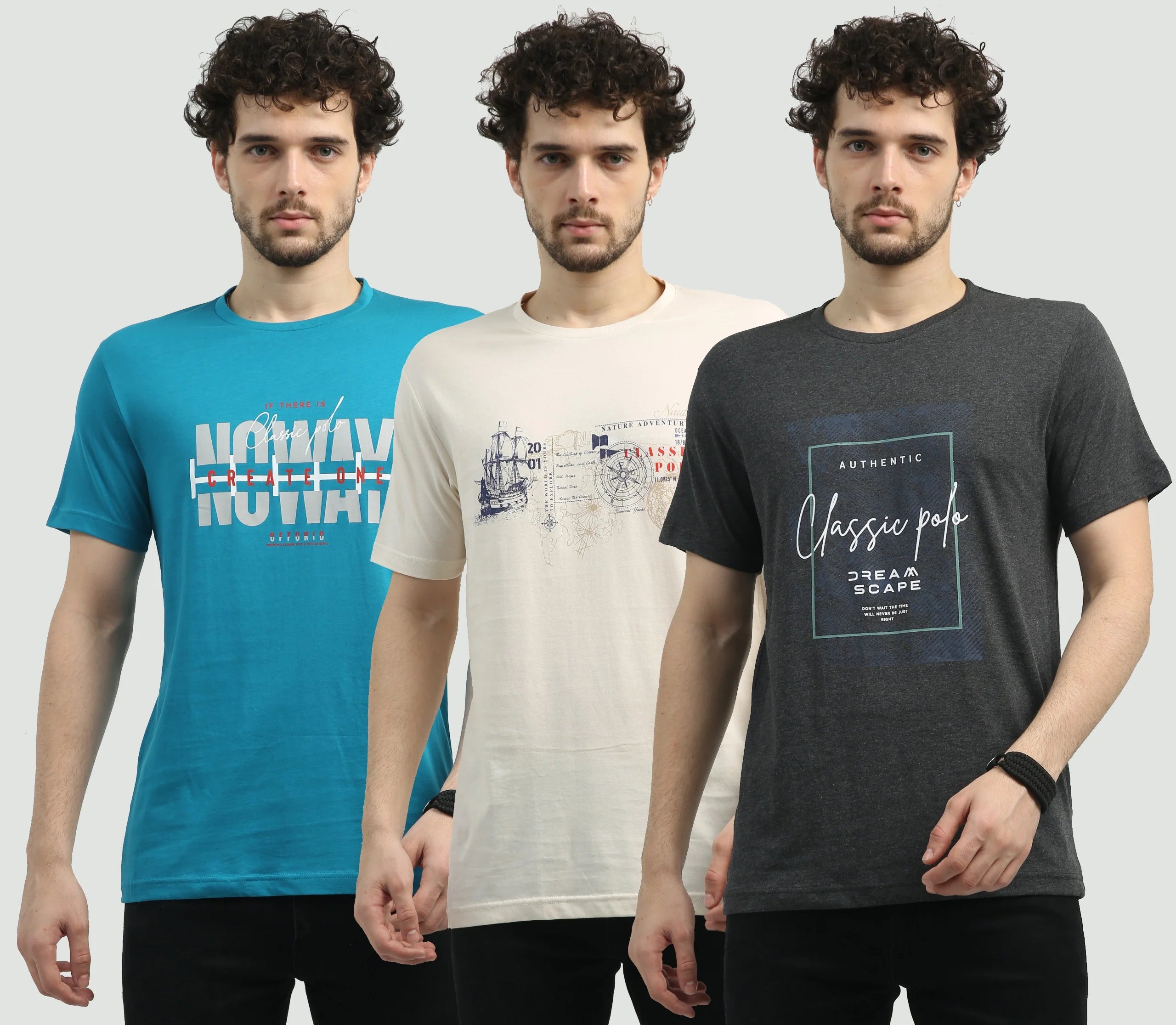 Combo Pack @1999- Round Neck Tees-3,Vest-3,Brief-2