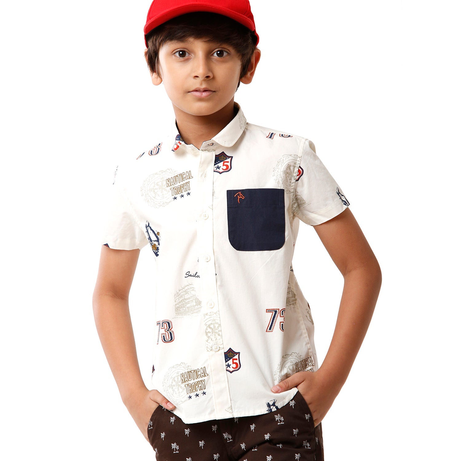 Classic Polo Bro Boys Printed Half Sleeve Slim Fit Multicolor Shirt - BBSH S2 03 B Shirts Classic Polo 