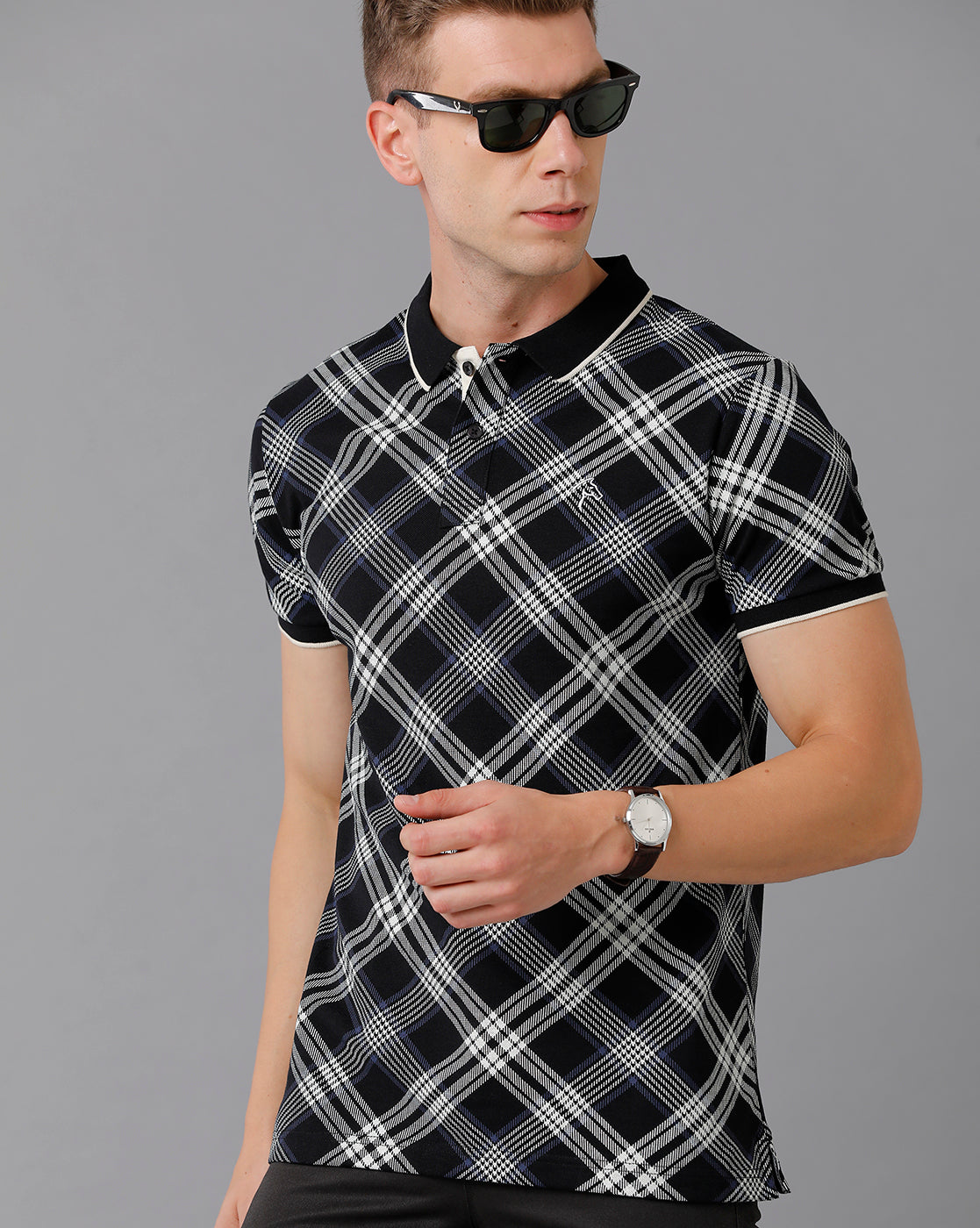 CP BRO Men's Cotton Printed Slim Fit Multicolor T-Shirt | Brp - 341 A