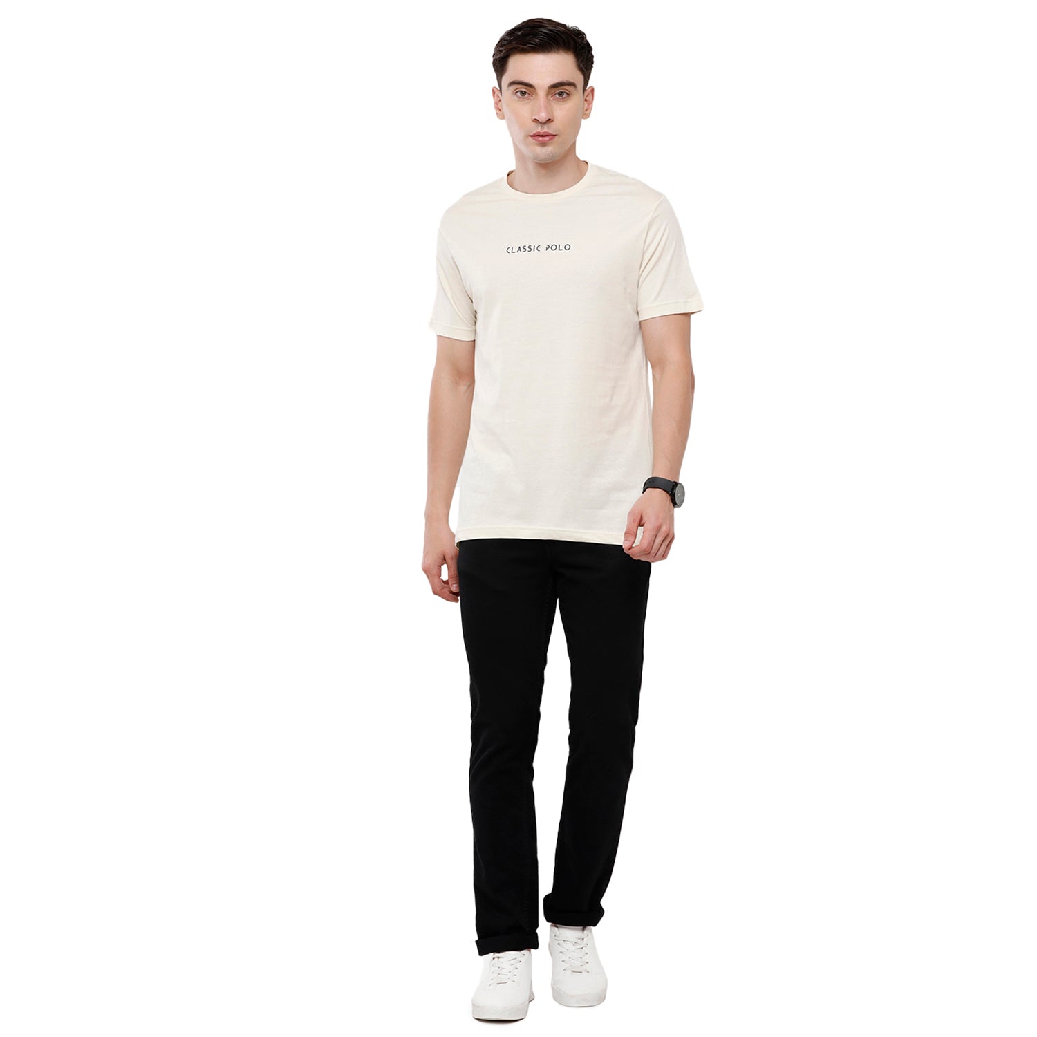 Classic polo Men's Basic Solid Single Jersey Crew Half Sleeve Slim Fit T-Shirt ( Trio Pack) - Ceres - 02 Classic Polo 