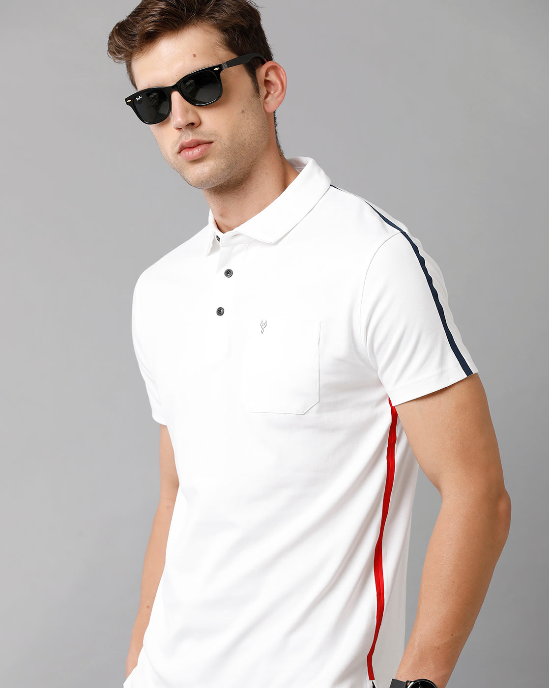 Classic Polo Mens Cotton Solid Half Sleeve Slim Fit Polo Neck White Color T-Shirt | Prm 740 A
