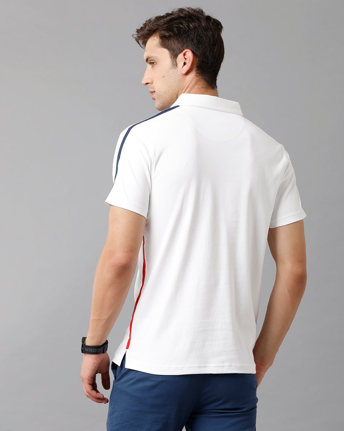 Classic Polo Mens Cotton Solid Half Sleeve Slim Fit Polo Neck White Color T-Shirt | Prm 740 A