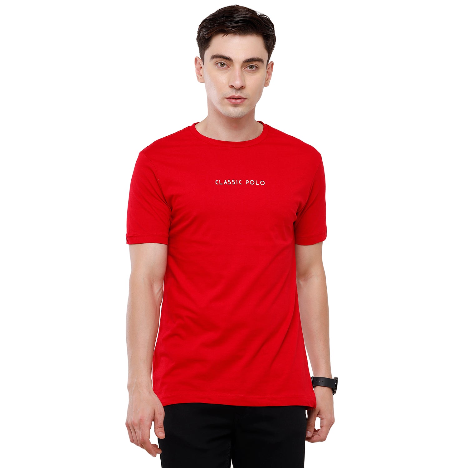 Classic polo Men's Basic Solid Single Jersey Crew Half Sleeve Slim Fit T-Shirt ( Trio Pack) - Ceres - 02 Classic Polo 