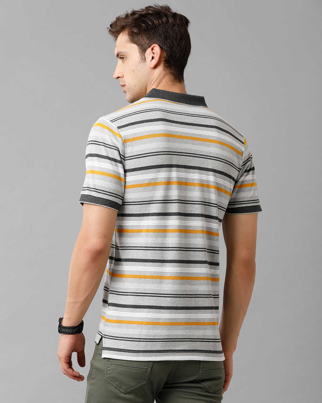 Classic Polo Mens Cotton Blend Striped Half Sleeve Slim Fit Polo Neck Multicolor T-Shirt | Adore 175 A