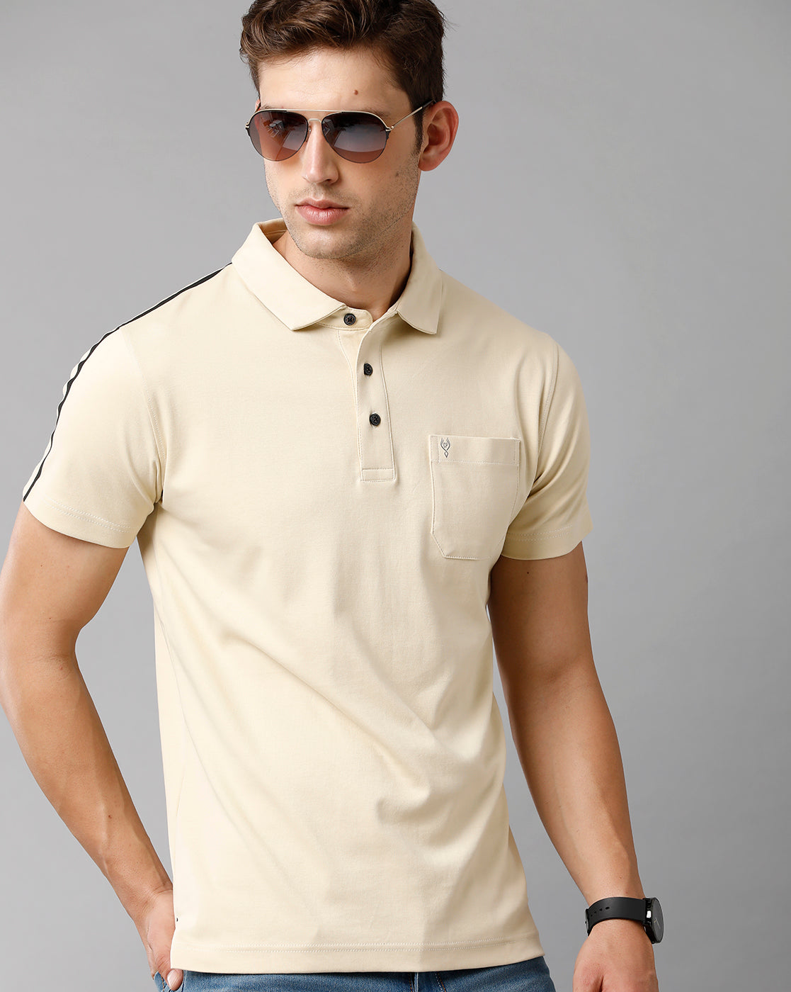 Classic Polo Mens Cotton Solid Half Sleeve Slim Fit Polo Neck Yellow Color T-Shirt | Prm 740 C