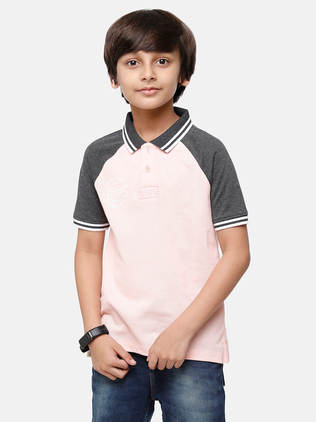 CP Boys Multicolor Colorblock Slim Fit Polo Neck T-Shirt T-shirt Classic Polo 