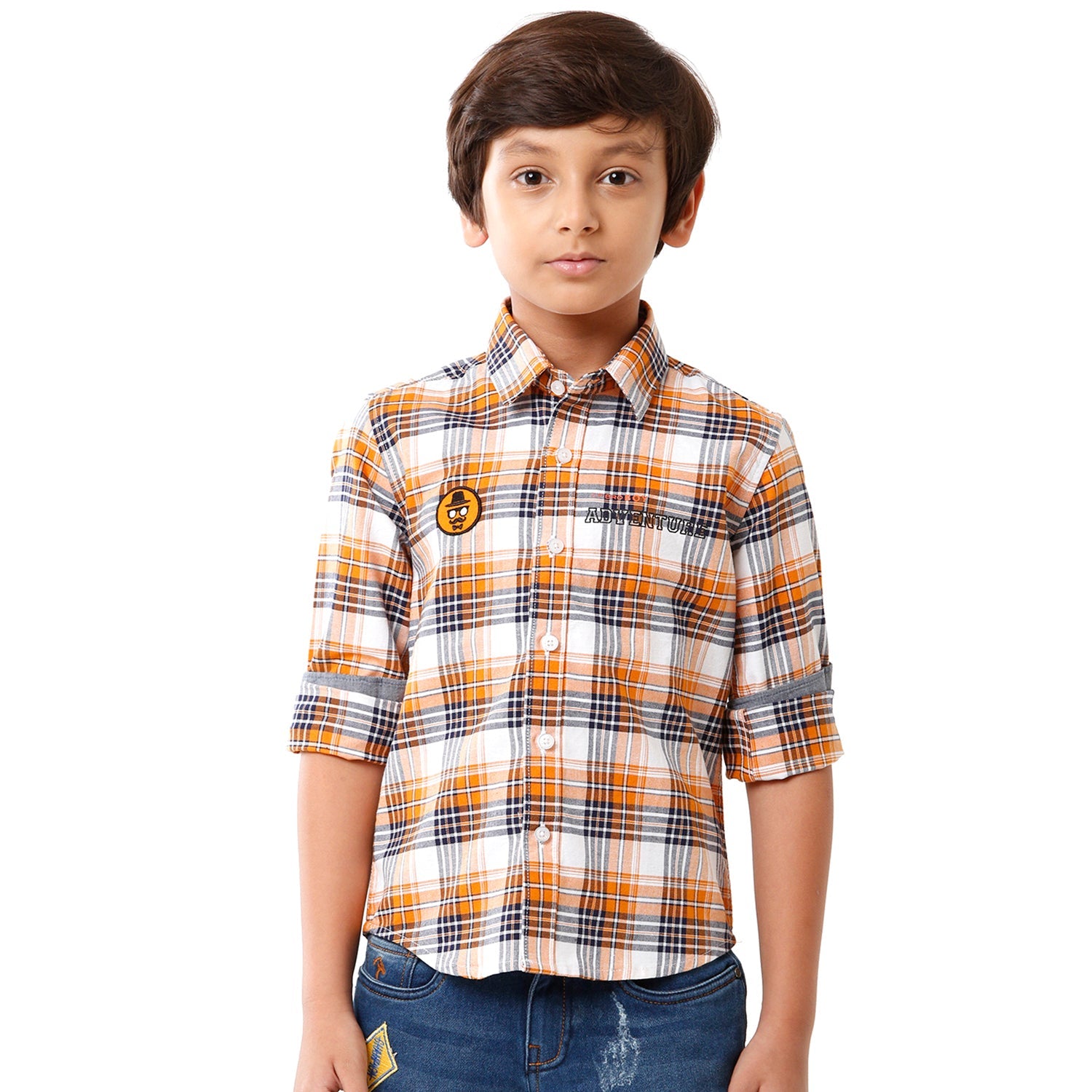 Classic Polo Bro Boys Checked Full Sleeve Slim Fit Multicolor Shirt - BBSH S2 23 B Shirts Classic Polo 