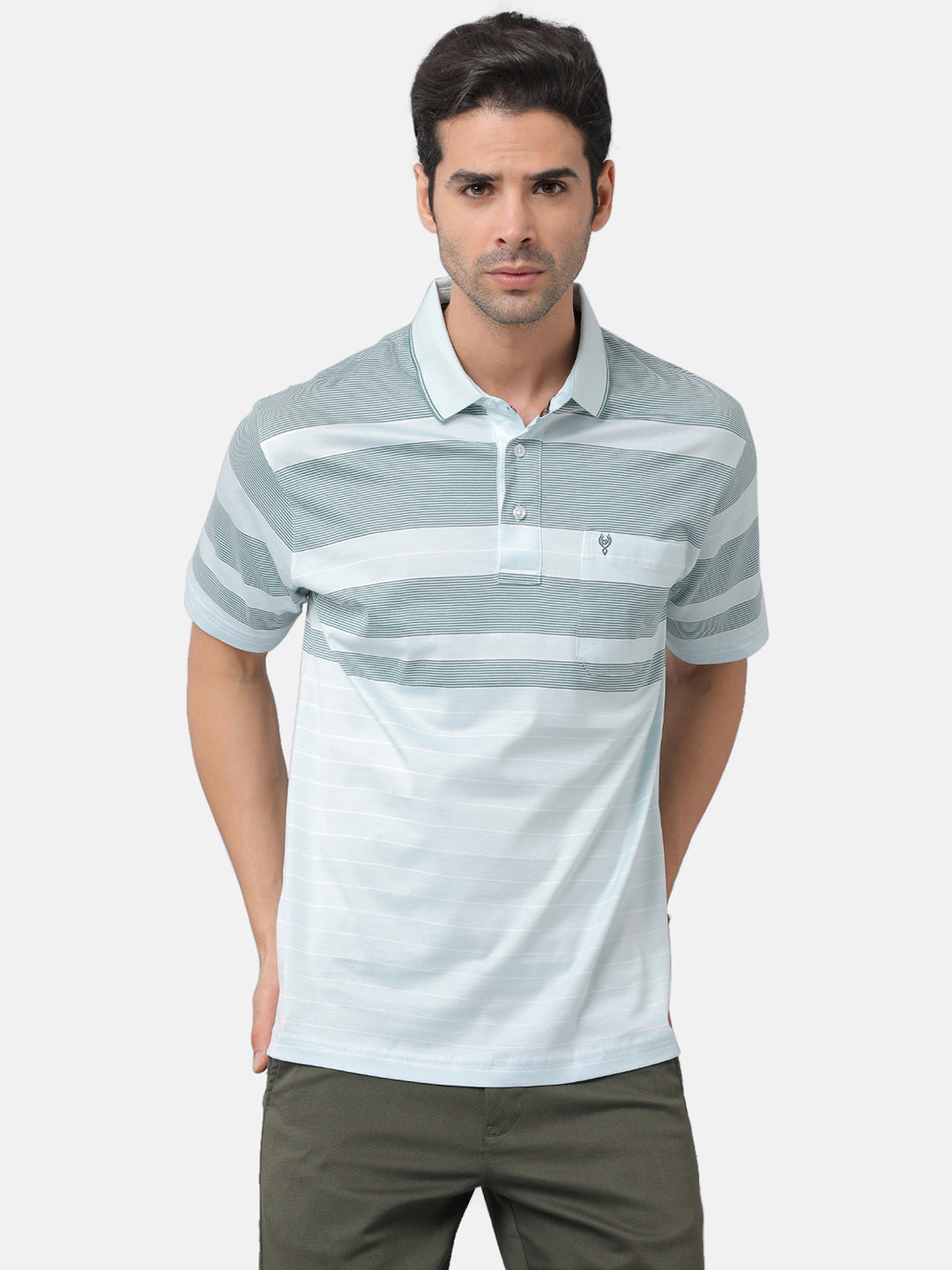 Classic Polo Mens Striped Authentic Fit Polo Neck Multicolor T-Shirt | Ultimo-273A
