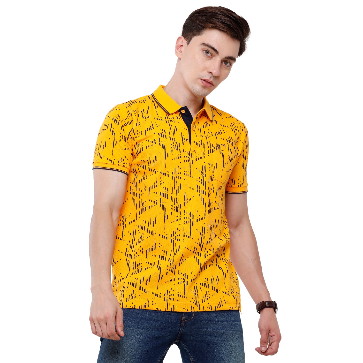 Classic Polo Mens Printed Half Sleeve Slim Fit T-Shirt (BEAU - 131 A SF P) T-shirt Classic Polo 