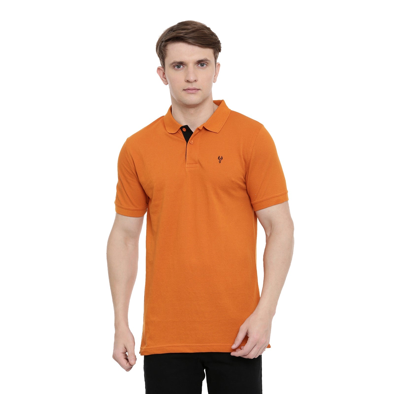 Men's Dark Peach Authentic Fit Polo T-Shirt - 4SSN212 T-shirt Classic Polo 