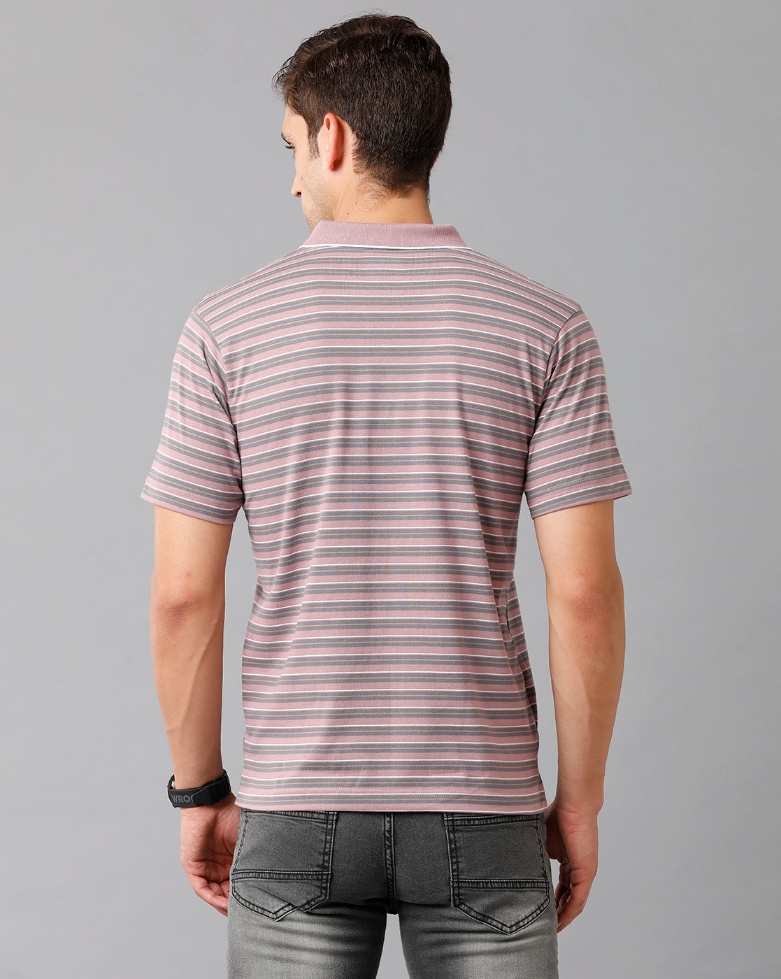 Classic Polo Mens Cotton Striped Half Sleeve Authentic Fit Polo Neck Multicolor T-Shirt | Feeders 205 A