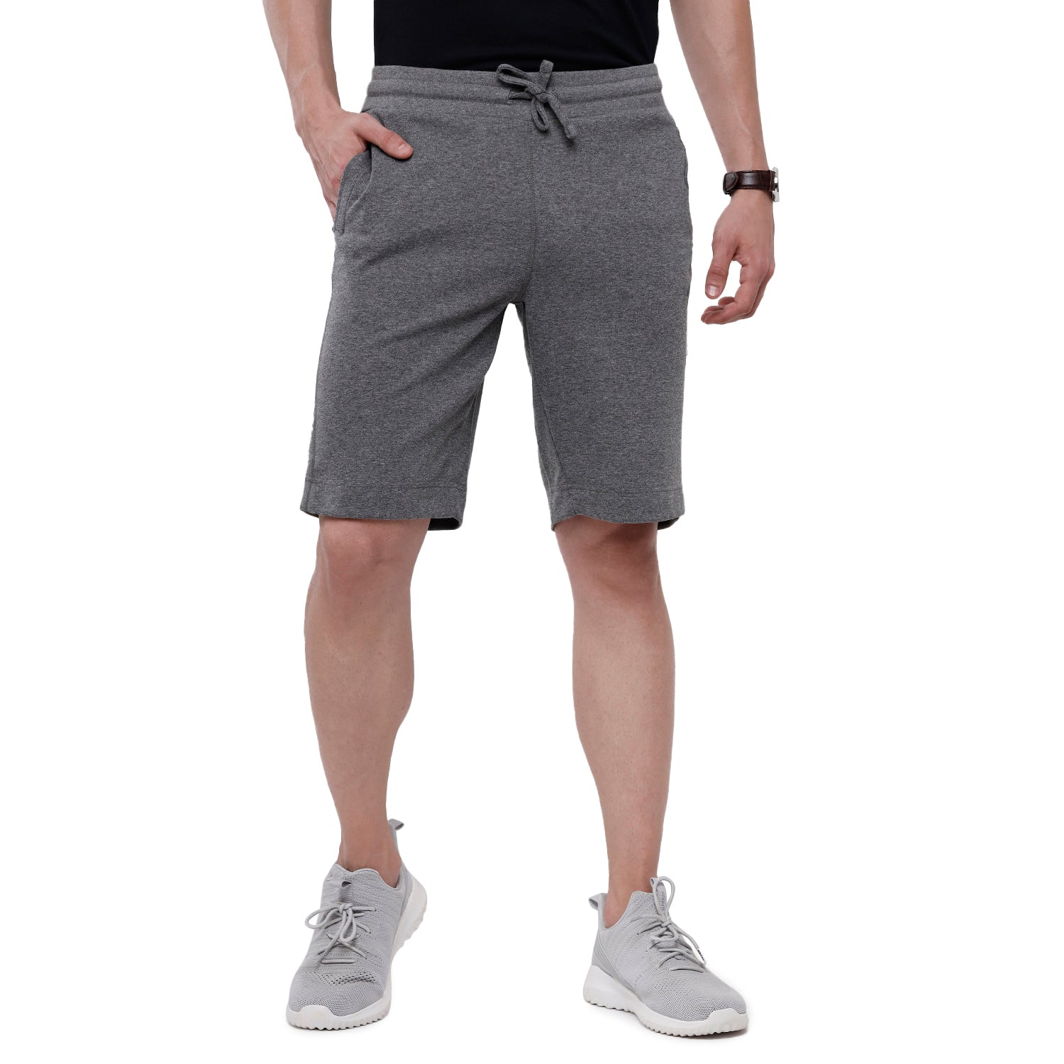 Classic Polo Mens Solid Slim Fit Shorts (NOS-DYNA - ANTHRA MEL) Classic Polo 