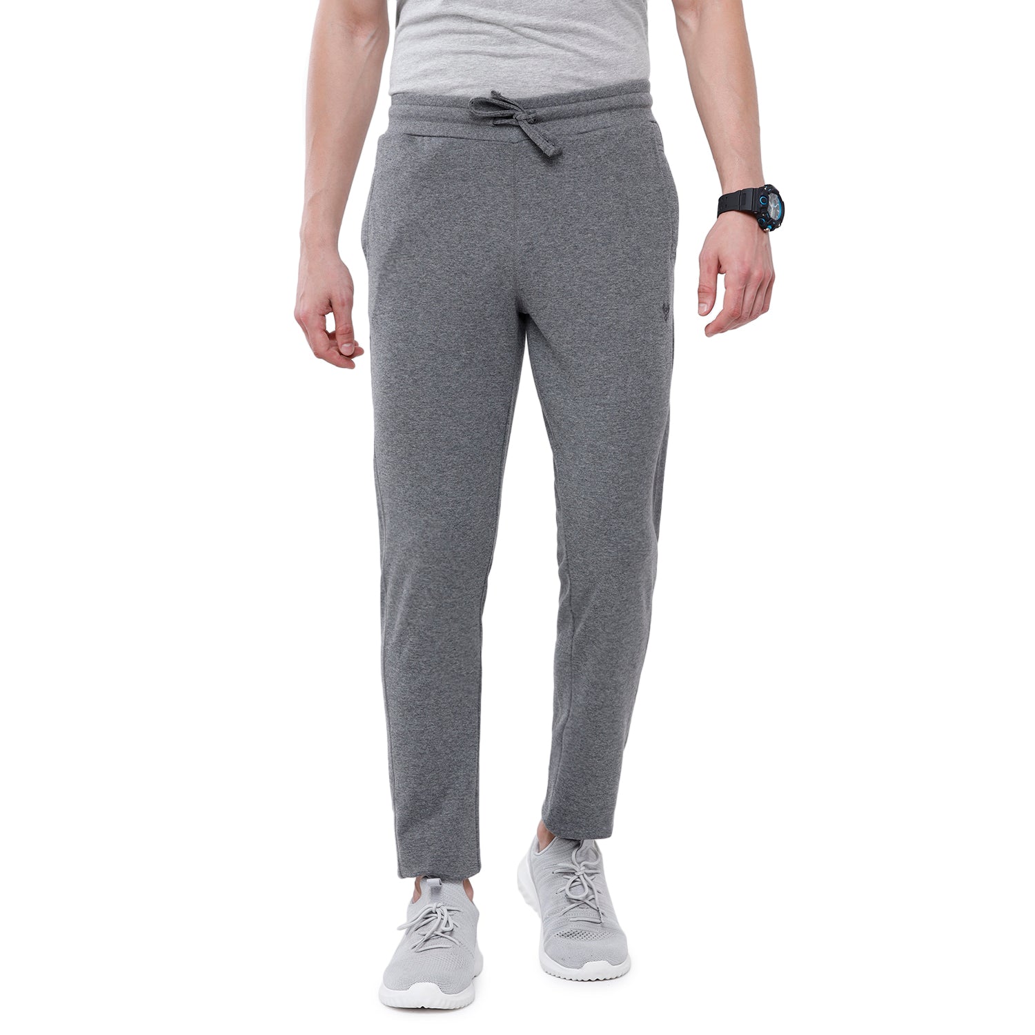 Classic Polo Men's Anthra Solid Melange Slim Fit Trendy Ultra Smart Track Pant - Inox - Anthra Mel Track Pants Classic Polo 