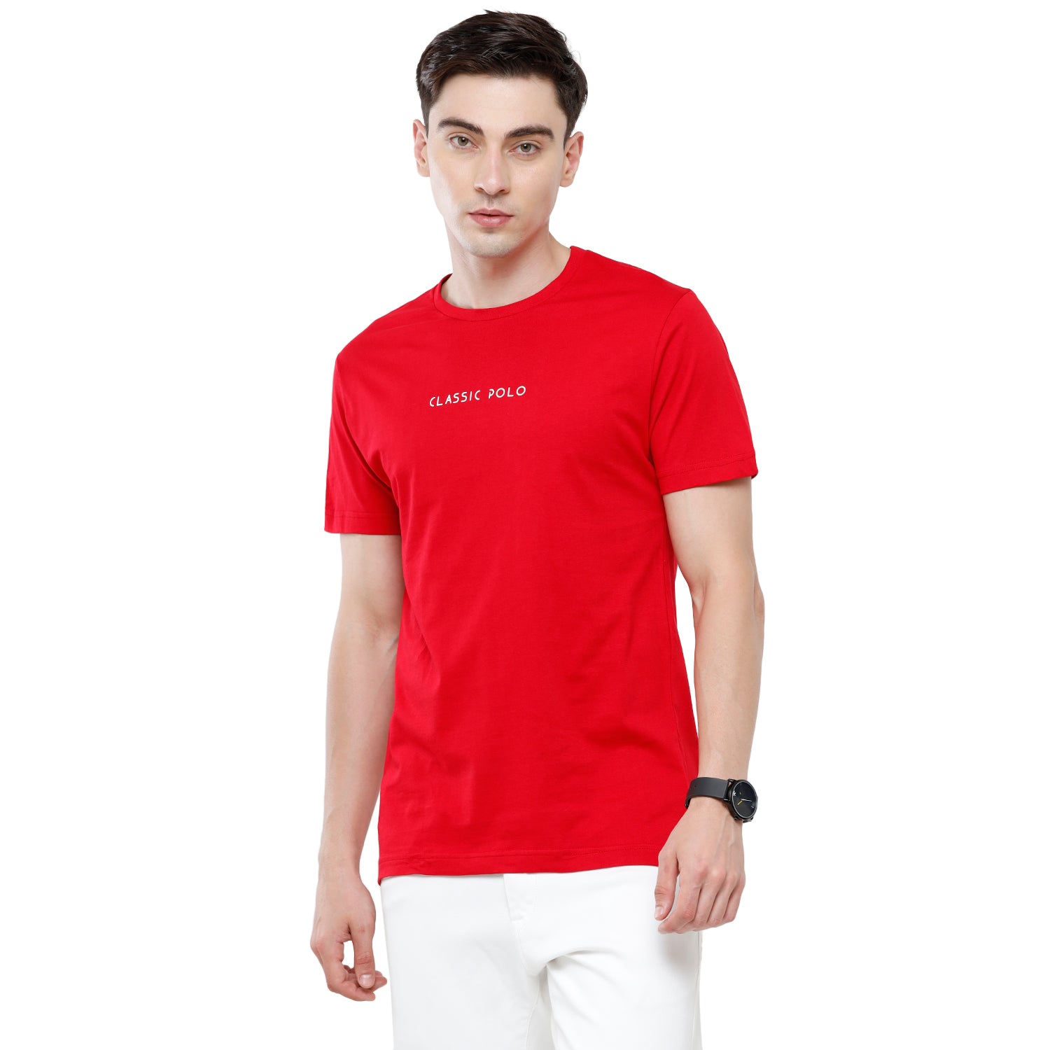 Classic polo Men's Basic Solid Single Jersey Crew Half Sleeve Slim Fit T-Shirt ( Trio Pack) - Ceres - 04 Classic Polo 