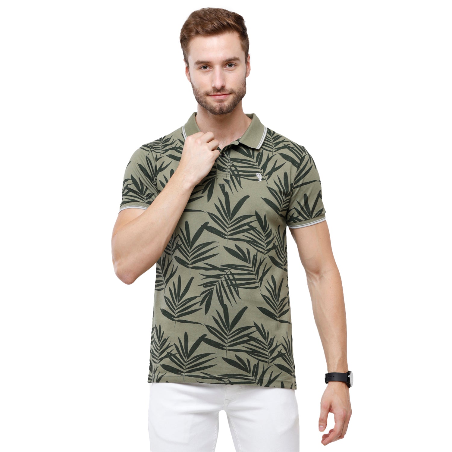 Swiss Club Mens Printed Slim Fit Half Sleeve Polo Neck T-Shirt (STAG - 209 B SF P) T-shirt Swiss Club 