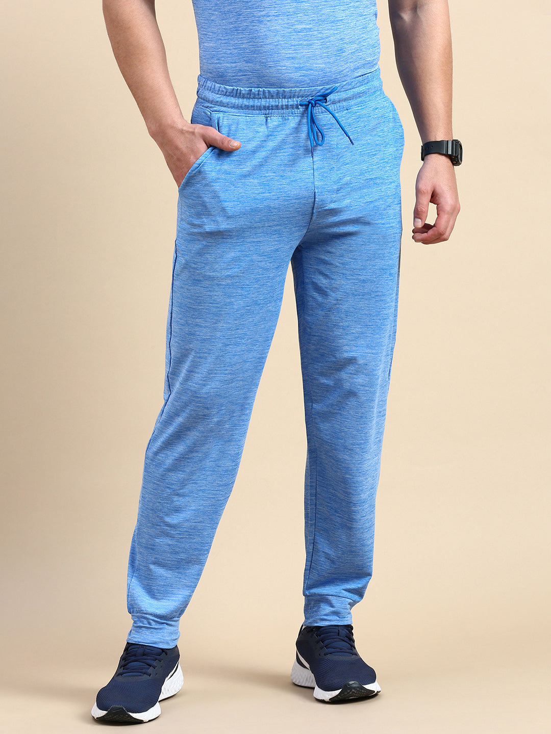 Classic Polo Men's Bottom Polyester Blue Slim Fit Active Wear Track Pants | GEN-X-TP-03 B