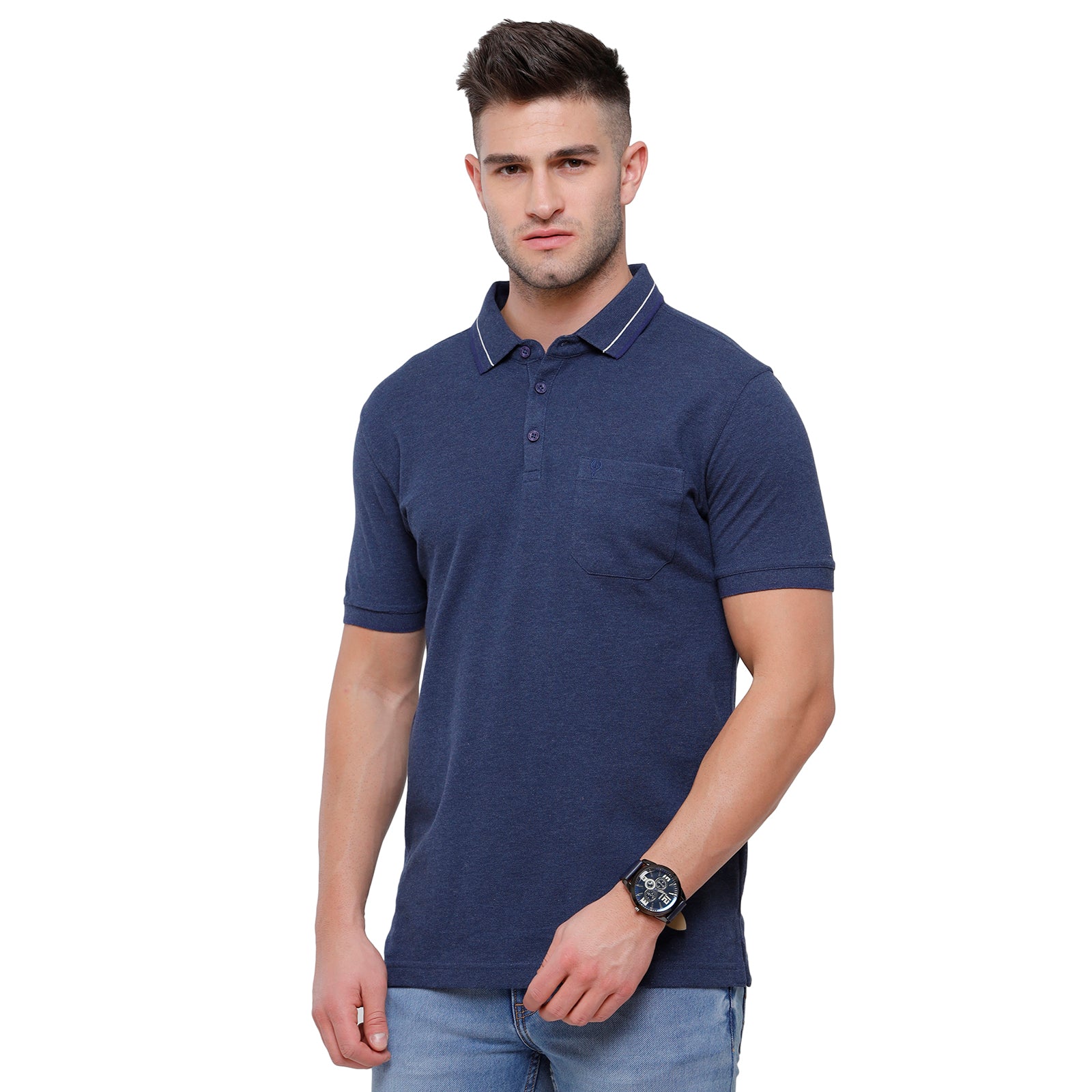 Amazon.com: LIXINGHEITANG Blue Denim Shirt Men Long Sleeve Korean Pockets  Jeans Slim Fit Social Shirts Regular S1 Blue XS : Clothing, Shoes & Jewelry