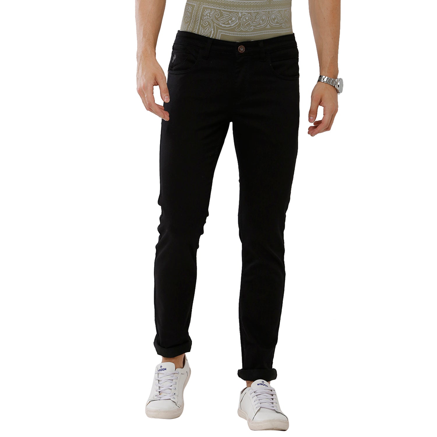 Classic Polo Mens 100% Cotton Solid Slim Fit Black Color Denim - Cpdn1-10 Jeans Classic Polo 