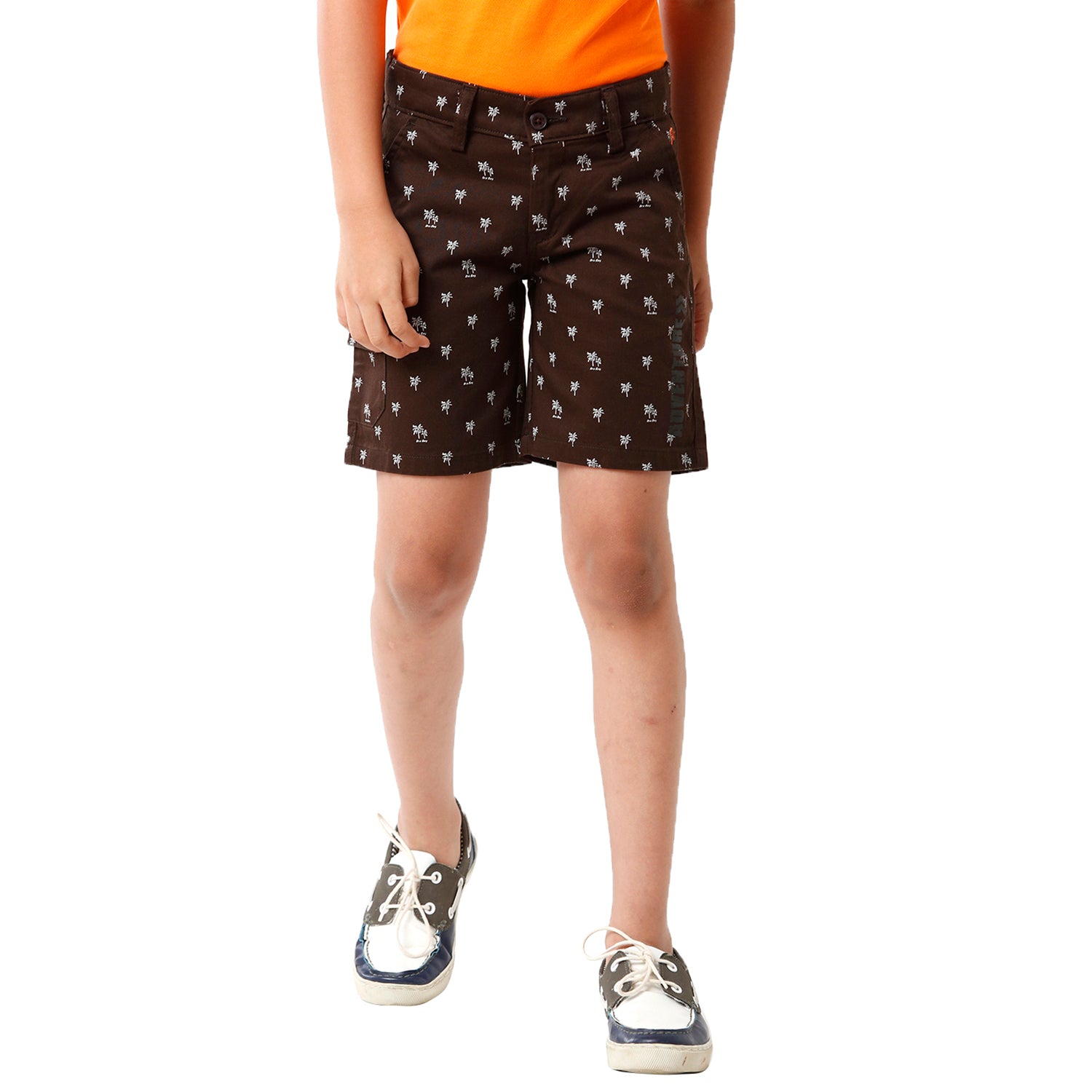 Classic Polo Bro Boys Printed Slim Fit Brown Color Cotton Shorts - BBSHRT S2 1C Shorts Classic Polo 