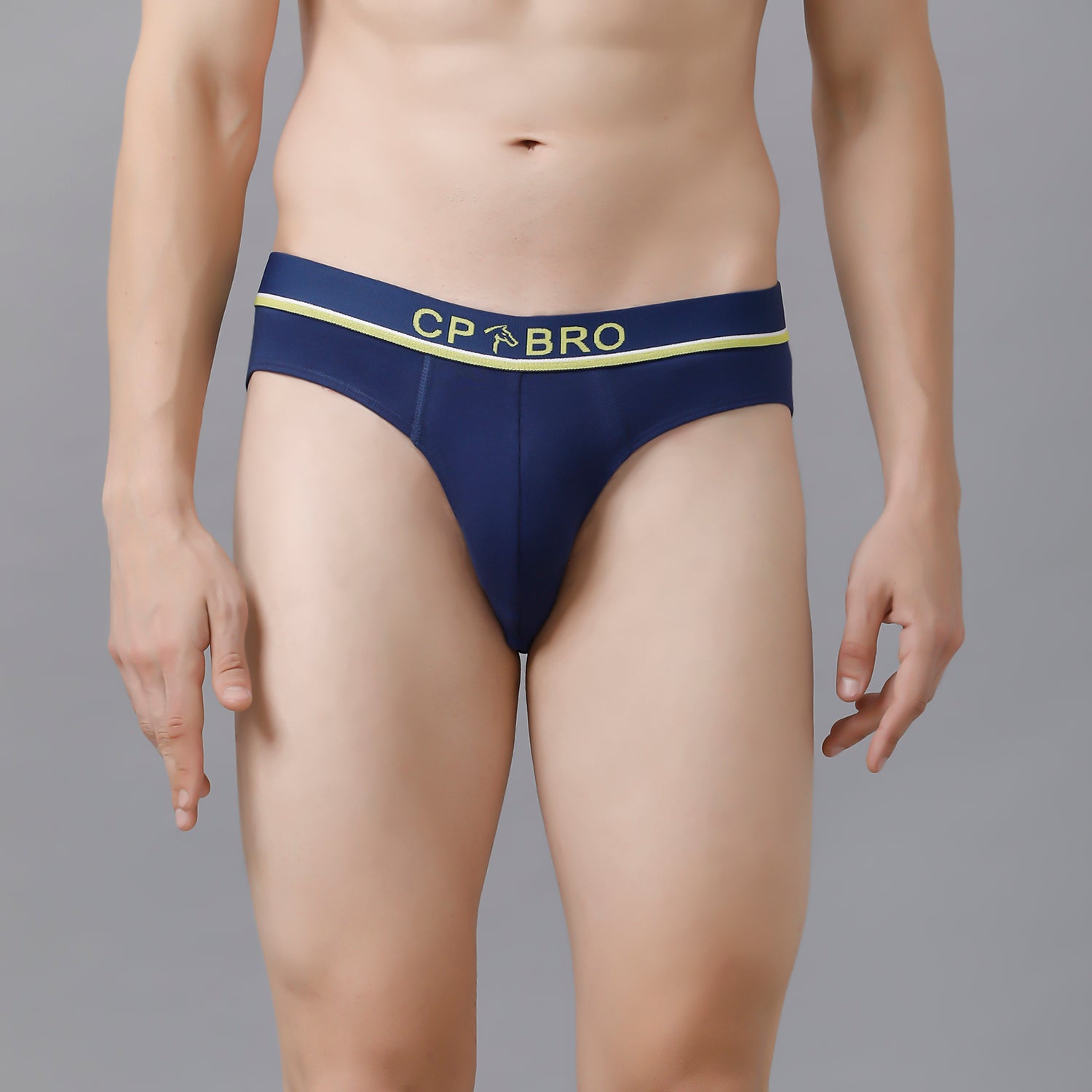 Buy CP BRO Printed Briefs with Exposed Waistband Value - Grey