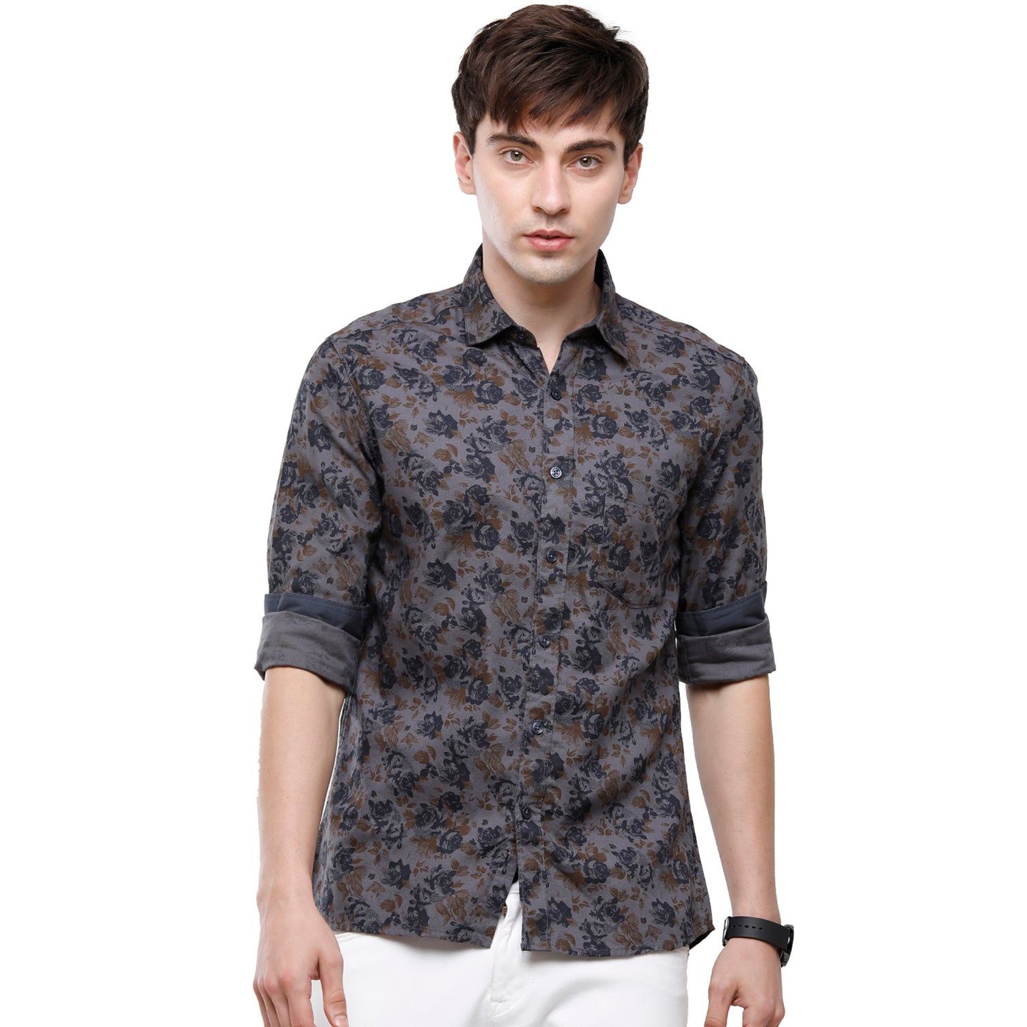 Swiss Club Mens 100% Cotton Printed Full Sleeve Woven Shirt - Multicolor (S-SC-82 A-FS-PRT-SF) Shirts Swiss club 