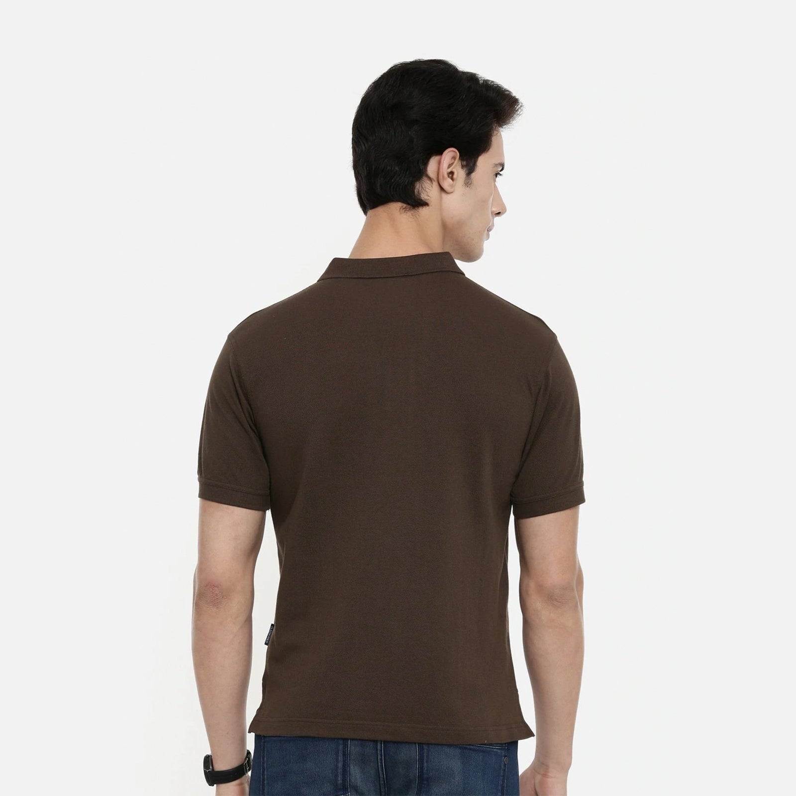 Classic Polo Men's Authentic Fit Brown Polo T-shirt - 4SSN 222 T-shirt Classic Polo 