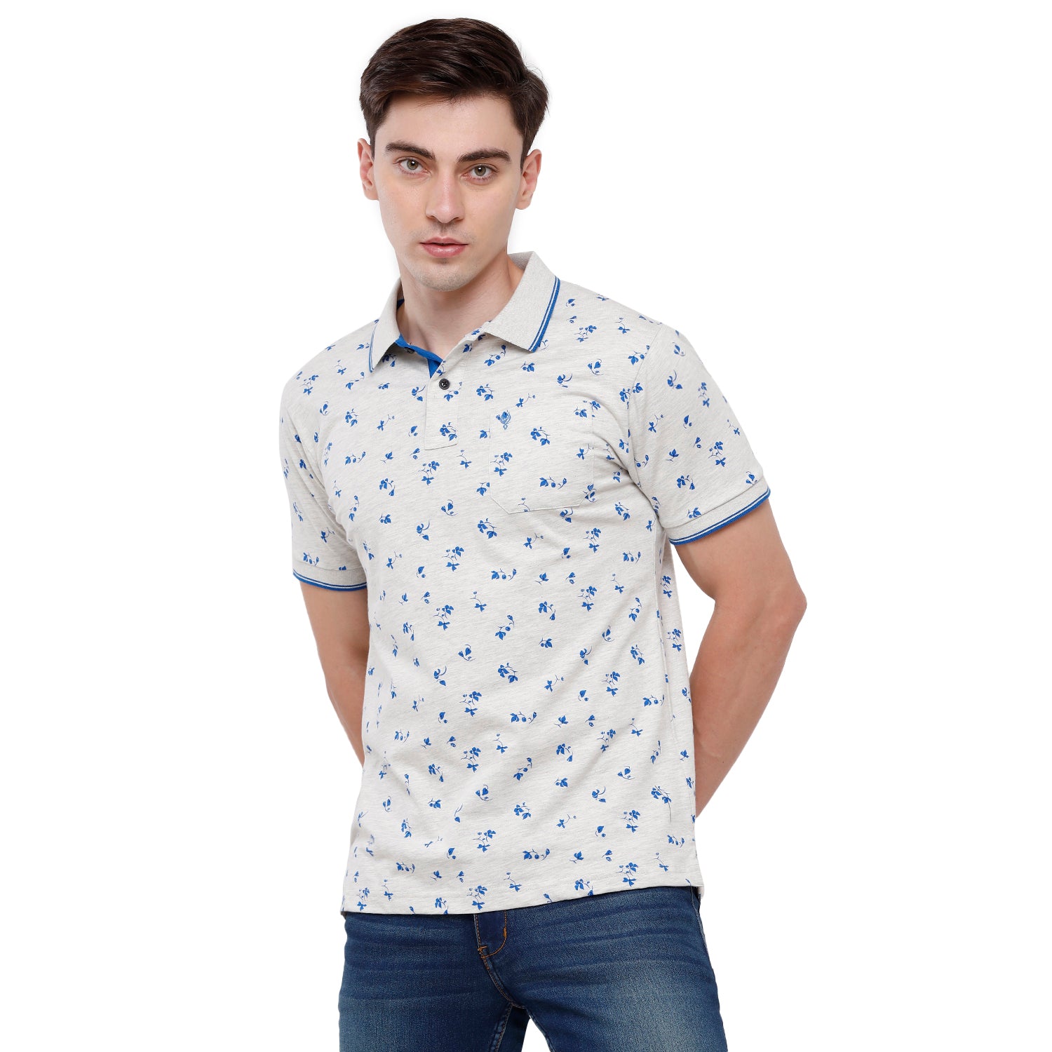 Classic Polo Mens Printed Half Sleeve Slim Fit T-Shirt (BELLO - 162 B SF P) T-shirt Classic Polo 