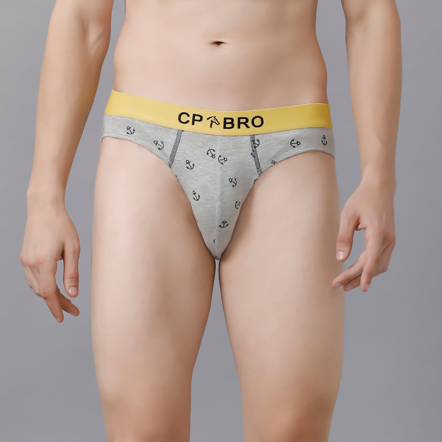 CP BRO Printed Briefs with Exposed Waistband Value - Black Dot (Pack of 2)