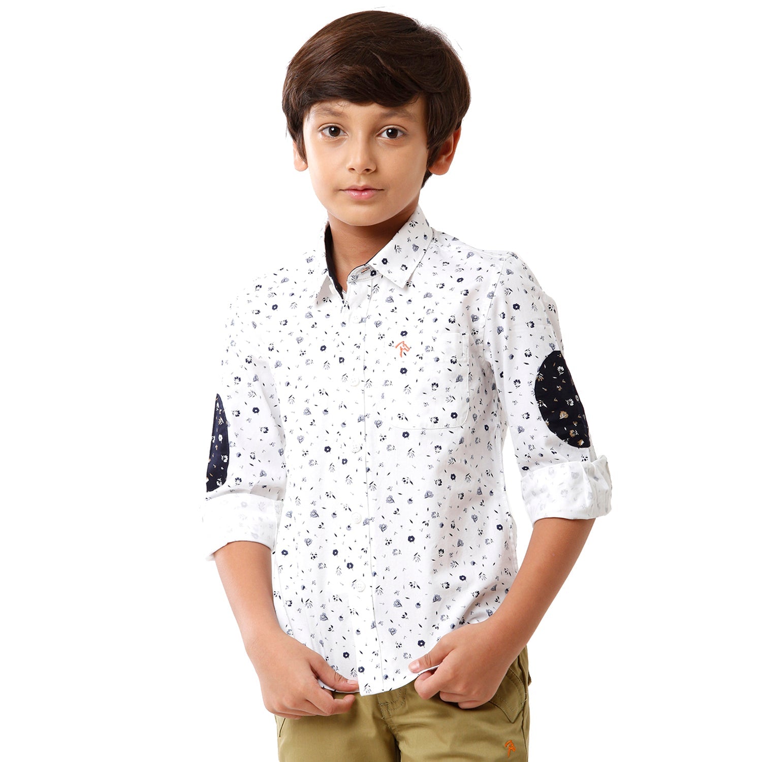 Classic Polo Bro Boys Printed Full Sleeve Slim Fit White Color Shirt - BBSH S2 06 A Shirts Classic Polo 