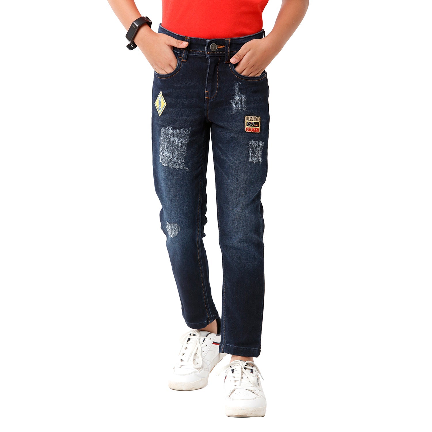 Classic Polo Bro Boys Cotton Solid Slim Fit Navy Blue Color Denim Jeans - BBD S1 02C Jeans Classic Polo 