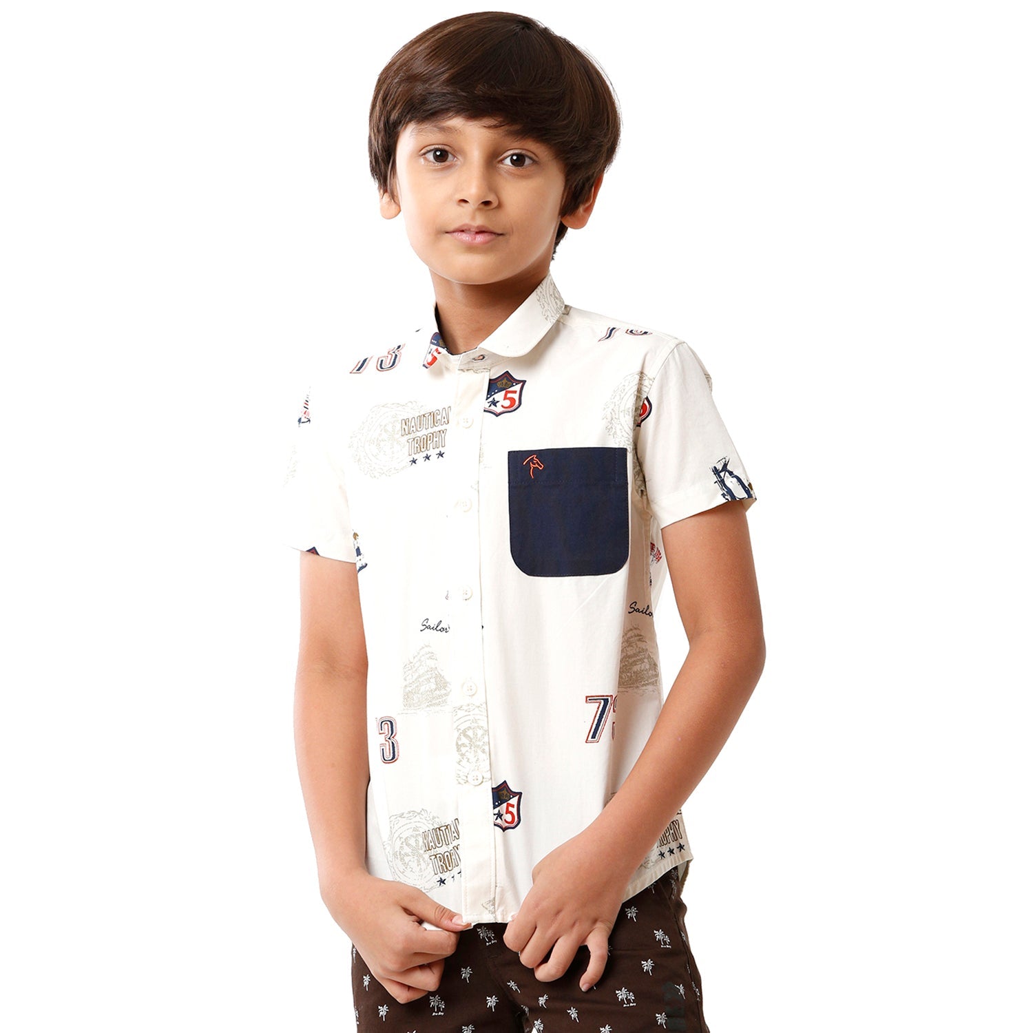 Classic Polo Bro Boys Printed Half Sleeve Slim Fit Multicolor Shirt - BBSH S2 03 B Shirts Classic Polo 