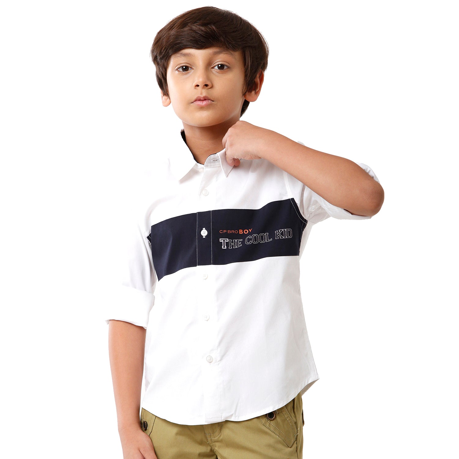 Classic Polo Bro Boys Solid Full Sleeve Slim Fit White Color Shirt - BBSH S2 39 F Shirts Classic Polo 