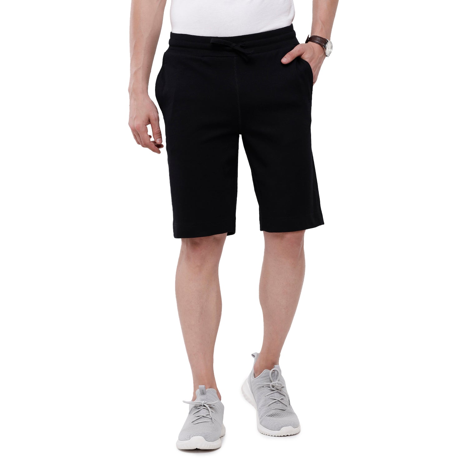 Classic Polo Mens SolidSlim Fit Shorts (NOS-DYNA - E.BLACK) Classic Polo 