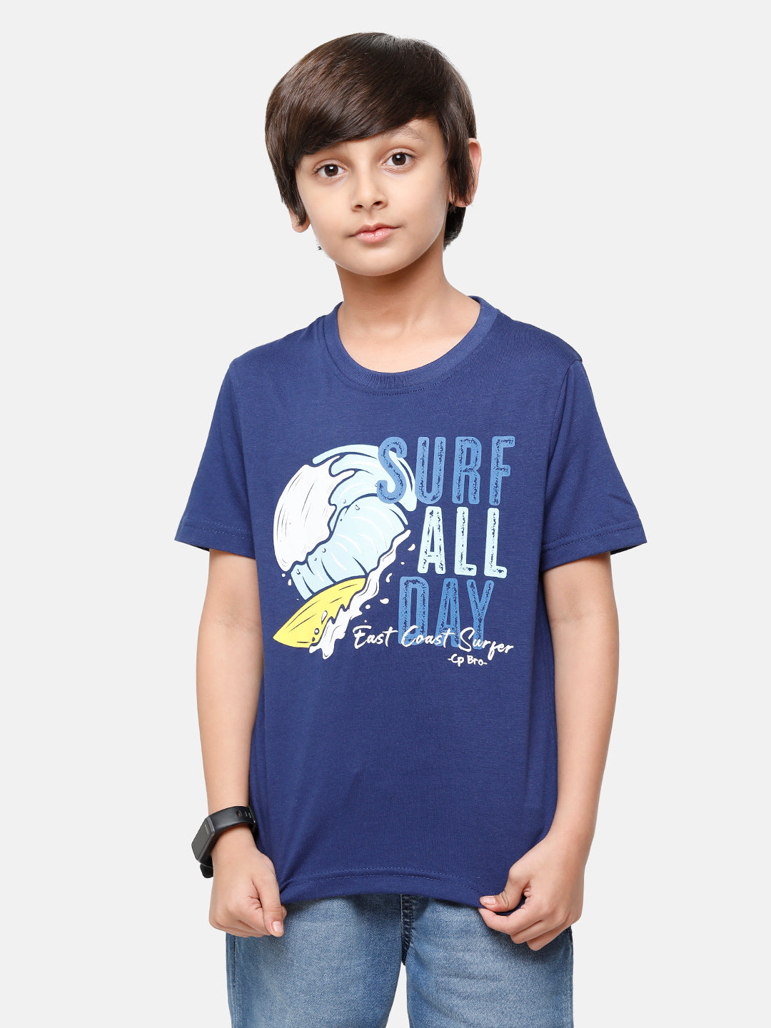 CP Boys Blue Slim Fit Round Neck T-Shirt T-shirt Classic Polo 