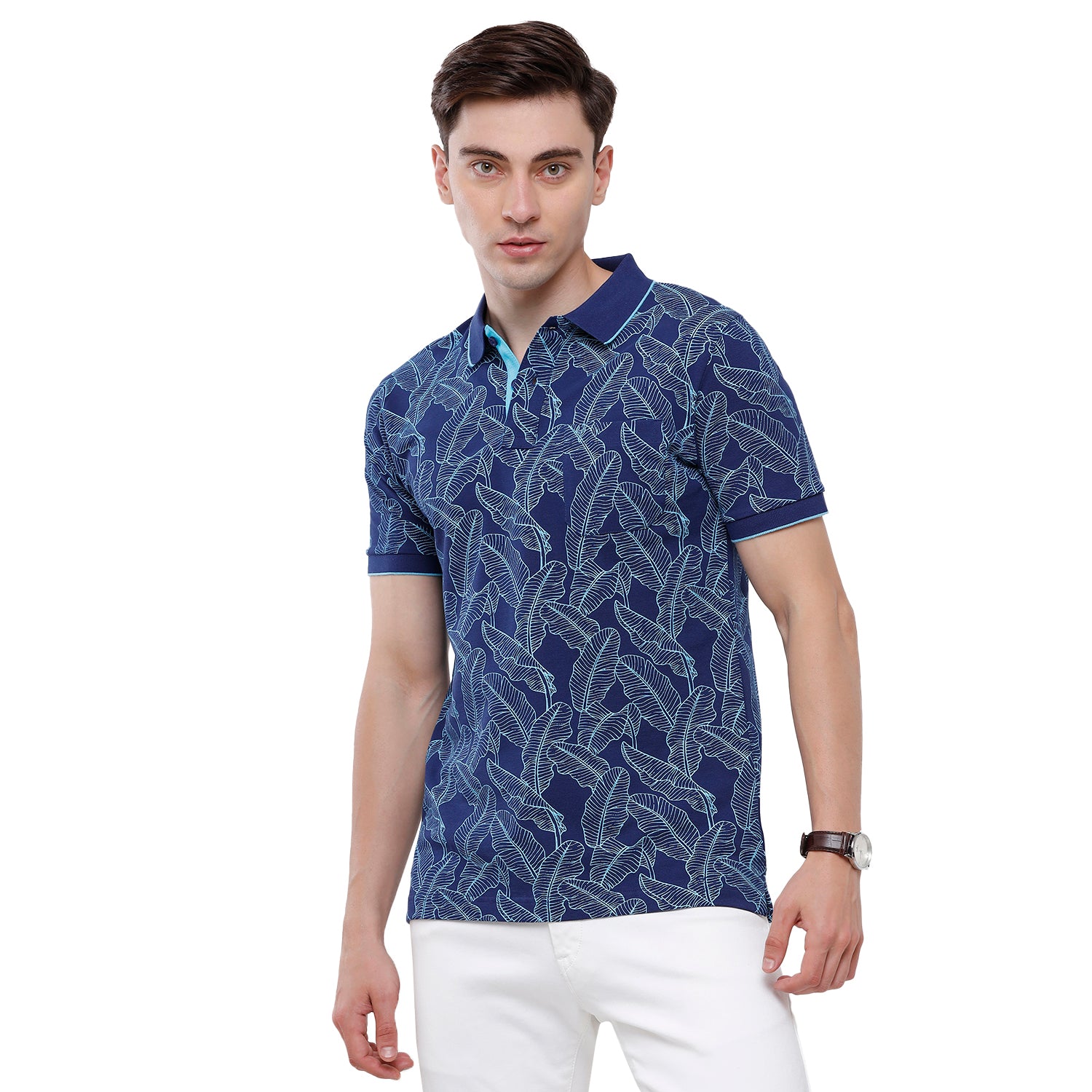 Classic Polo Mens Printed Half Sleeve Slim Fit T-Shirt (BEAU - 137 A SF P) T-shirt Classic Polo 