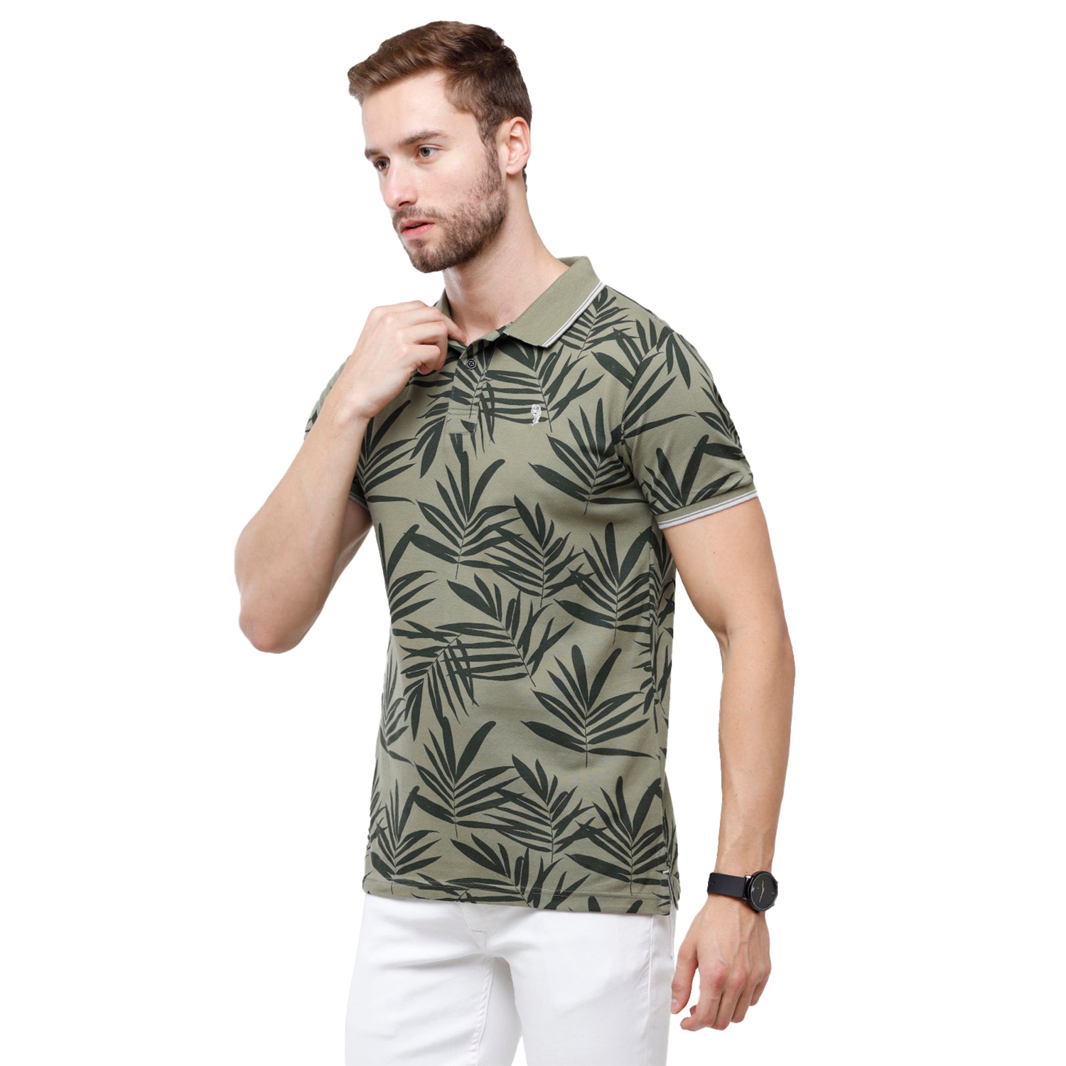 Swiss Club Mens Printed Slim Fit Half Sleeve Polo Neck T-Shirt (STAG - 209 B SF P) T-shirt Swiss Club 