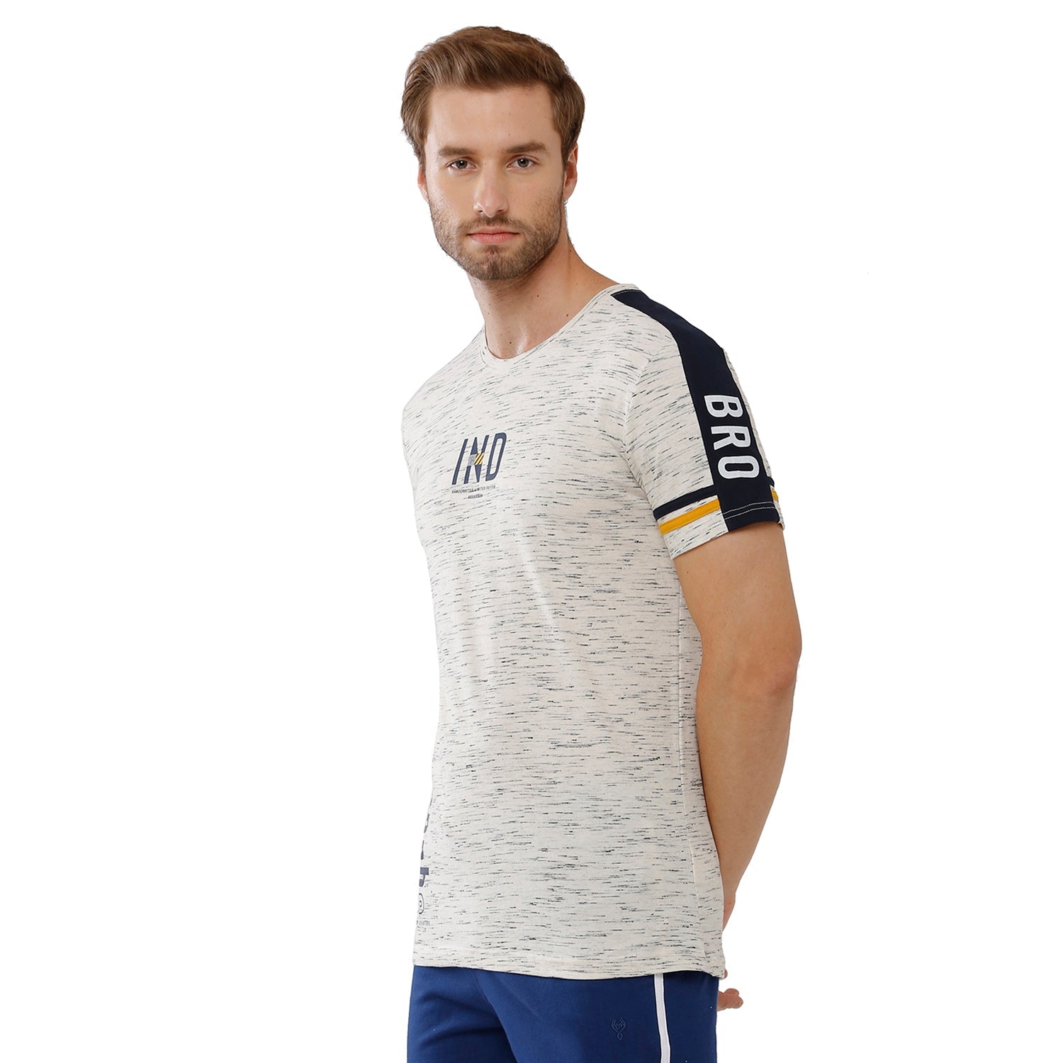 Classic Polo Bro Mens Graphic Print Slim Fit Crew Neck T-Shirt -Bcrn 463 B T-shirt Classic Polo 