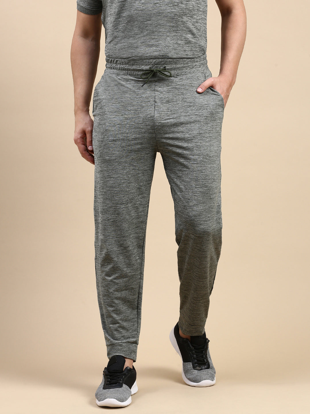 Classic Polo Men's Polyster Grey Slim Fit Active Wear Trackpant