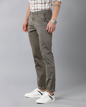 Classic Polo Men's 100% Cotton Moderate Fit Solid Black Color Trouser