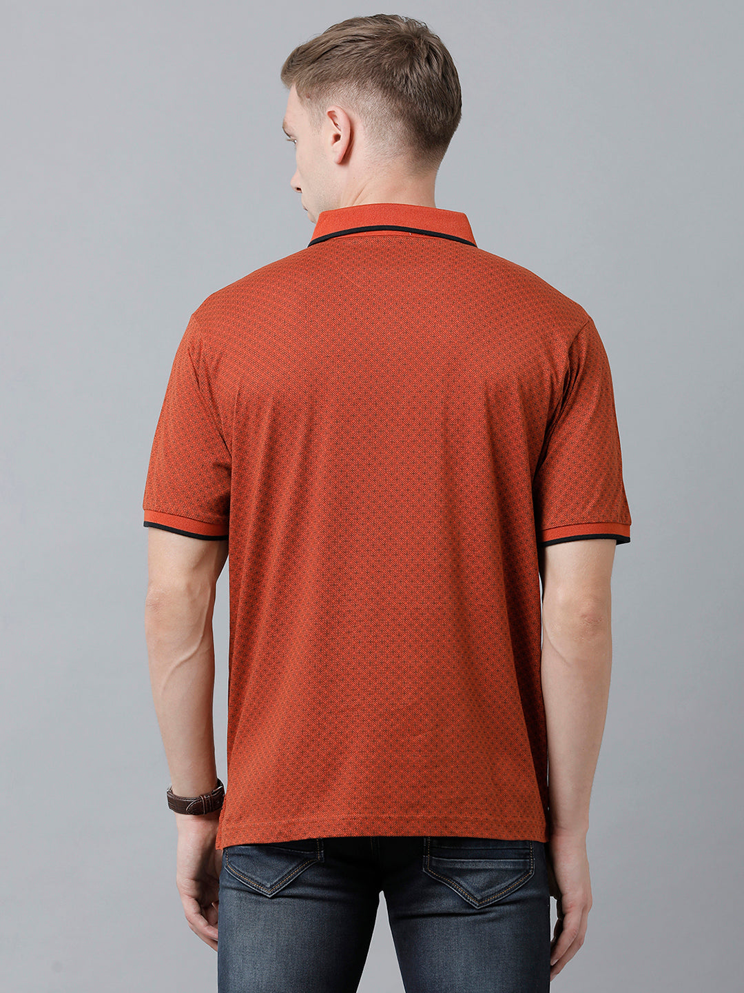 Classic Polo Men's Cotton Half Sleeve Printed Authentic Fit Polo Neck Red Color T-Shirt | Carve Polo - 04 B